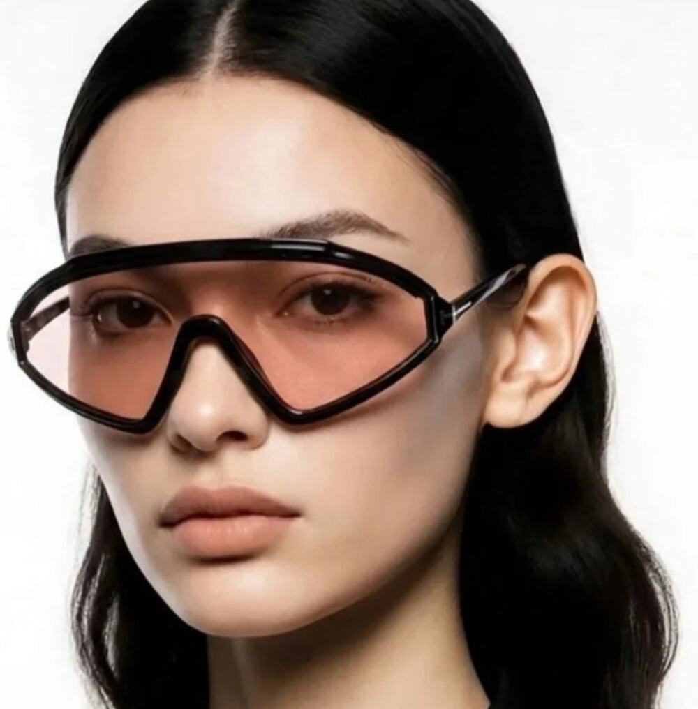 NEW Tom Ford FT1121 Lorna Mask Sunglasses Black Orange $660